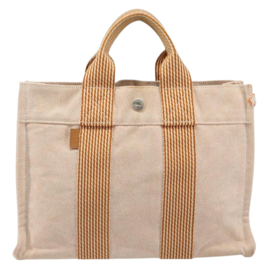 Hermes Fourre Tout Toile Orange Canvas Bag
