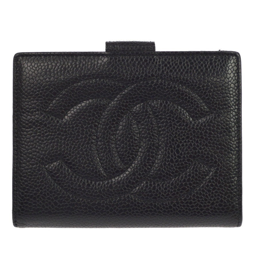 Chanel Timeless Cc French Caviar Black Leather Accessory