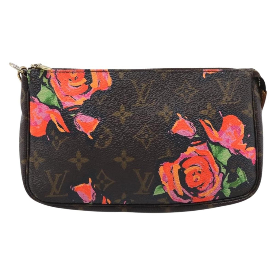 Louis Vuitton Pochette Accessoires Limited Edition Monogram Roses Multicolour Canvas Bag
