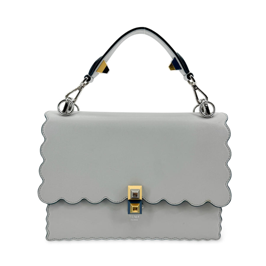 Fendi Kan I Leather Gray Bag