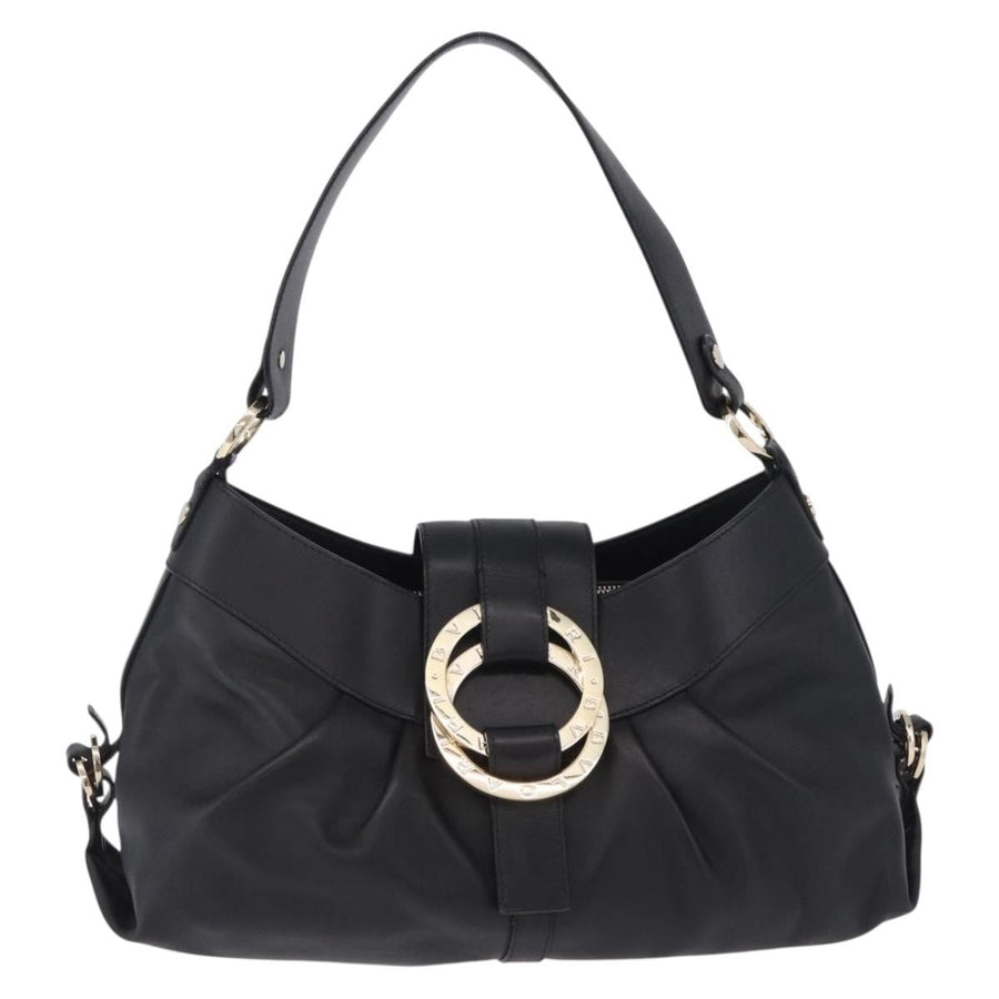 Bvlgari Chandra Hobo Leather Black Bag