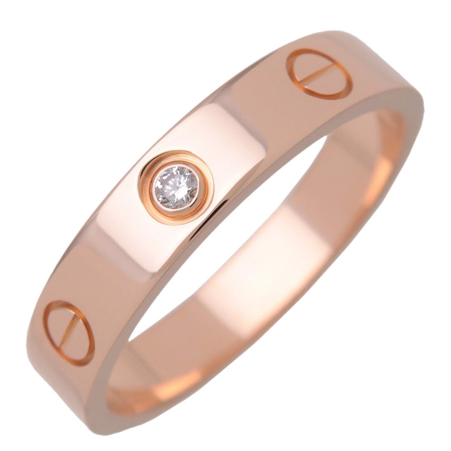 Cartier Love Wedding Band 1 Diamond 18k Rose Gold With Rose_gold Bijoux