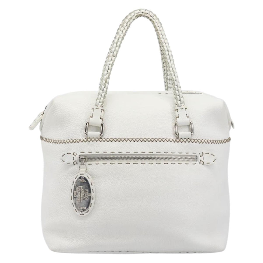 Fendi Selleria 2bag Leather White Bag