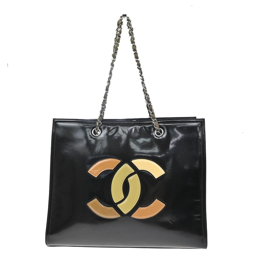 Chanel Lipstick Open Patent Vinyl Black Patent_leather Bag