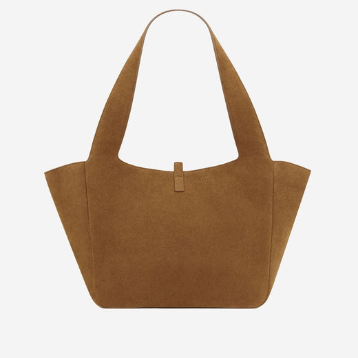 Saint Laurent Shoulder Bag — Beige Suede