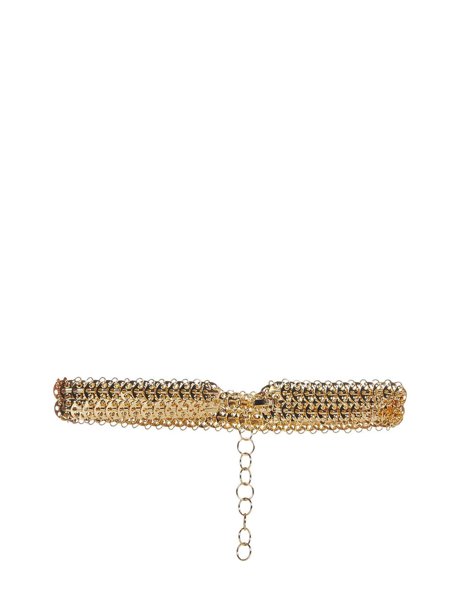 Rabanne Gold Brass Disc Belt —