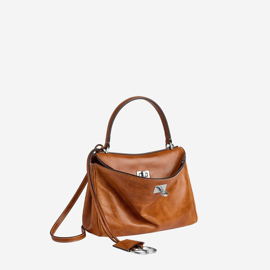 Balenciaga Rodeo Shoulder Bag — Brown Calfskin Leather