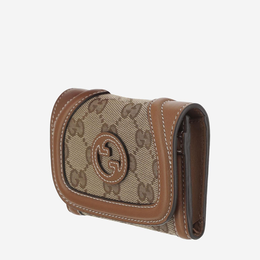 Gucci Blondie Card Case — Beige Polyester Wallets & Purses