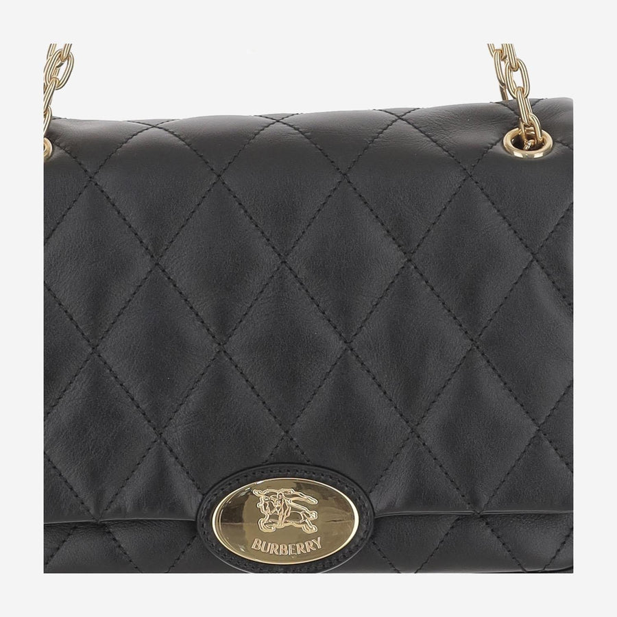 Burberry Quilted Calfskin Shoulder Bag — Black