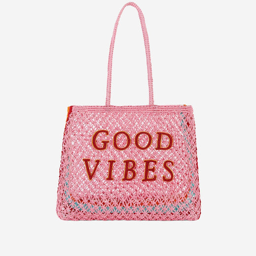 Wild Ulyss Tote Bag — Pink Raffia