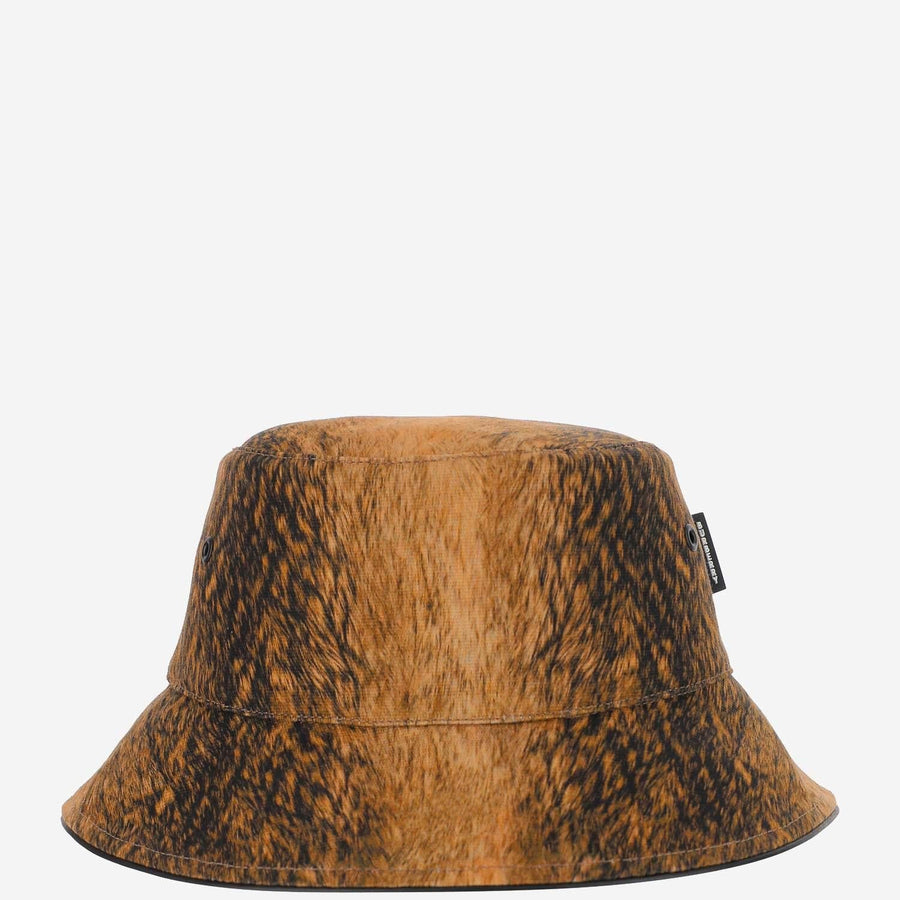 Burberry 8044079 Fur Print Cotton Bucket Hat — Brown