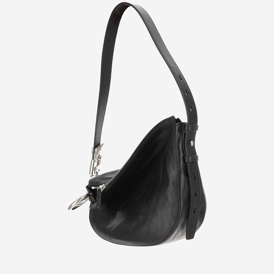 Burberry Knight Shoulder Bag — Black Calfskin