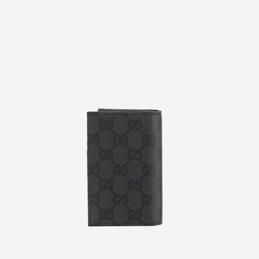 Gucci Gg Fabric Card Case — Black Cotton Wallets & Cardholders
