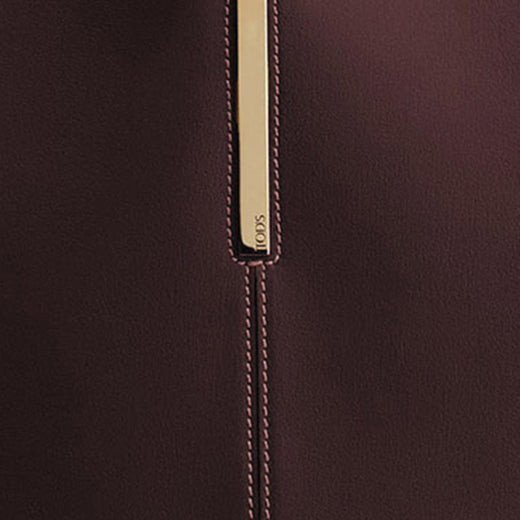 Tods Calfskin Leather Shoulder Bag — Brown