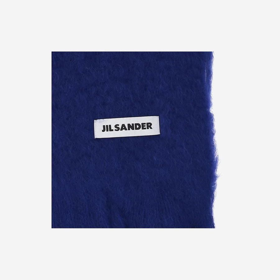Jil Sander Mohair-Blend Scarf — Navy Scarfs