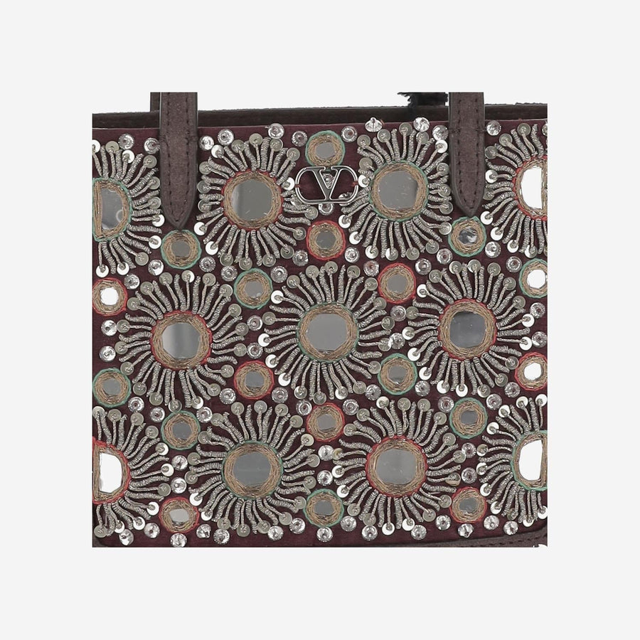 Valentino Garavani Shoulder Bag — Brown Viscose