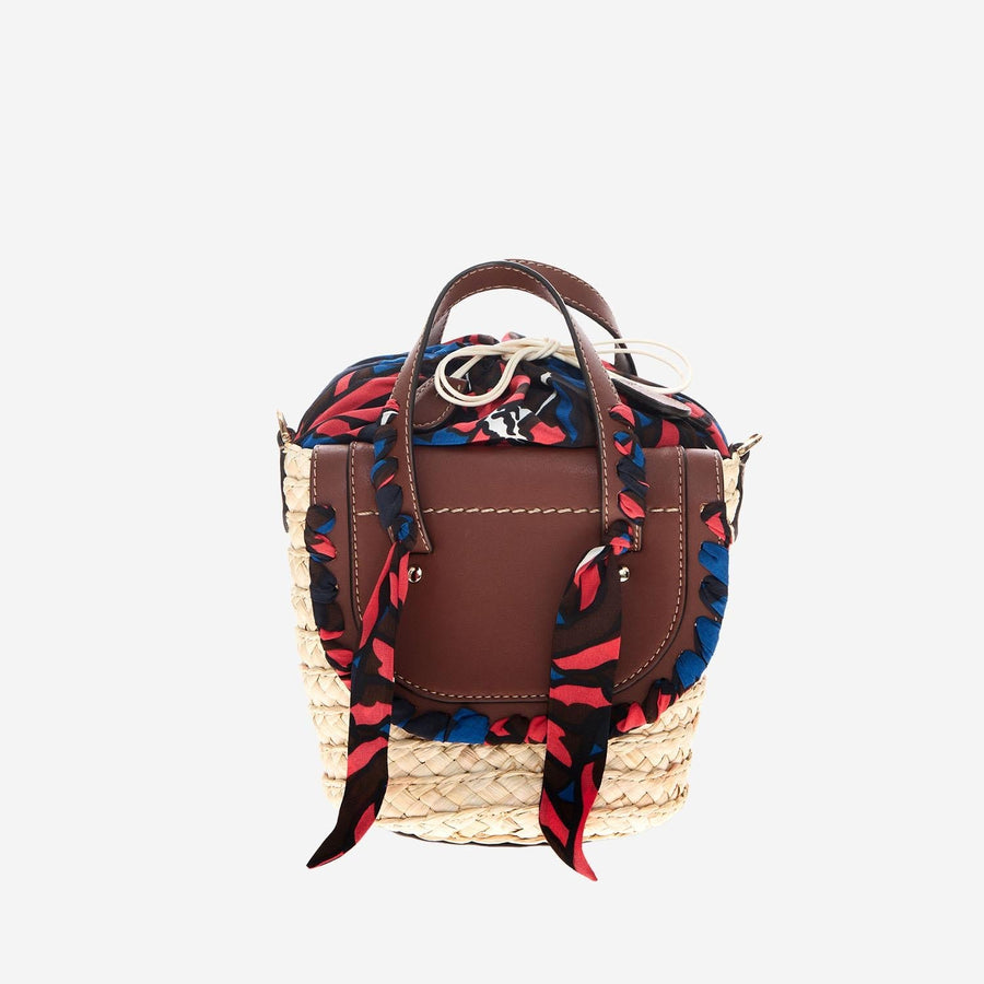 Cuba Lab Habanera Bucket Bag — Brown Raffia