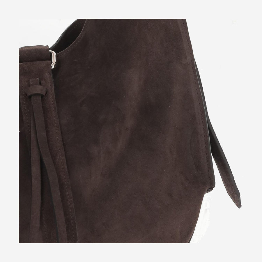 Radica Studio Shoulder Bag — Brown Suede