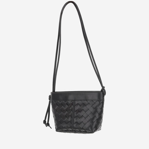 Bottega Veneta Shoulder Bag — Black Pelle
