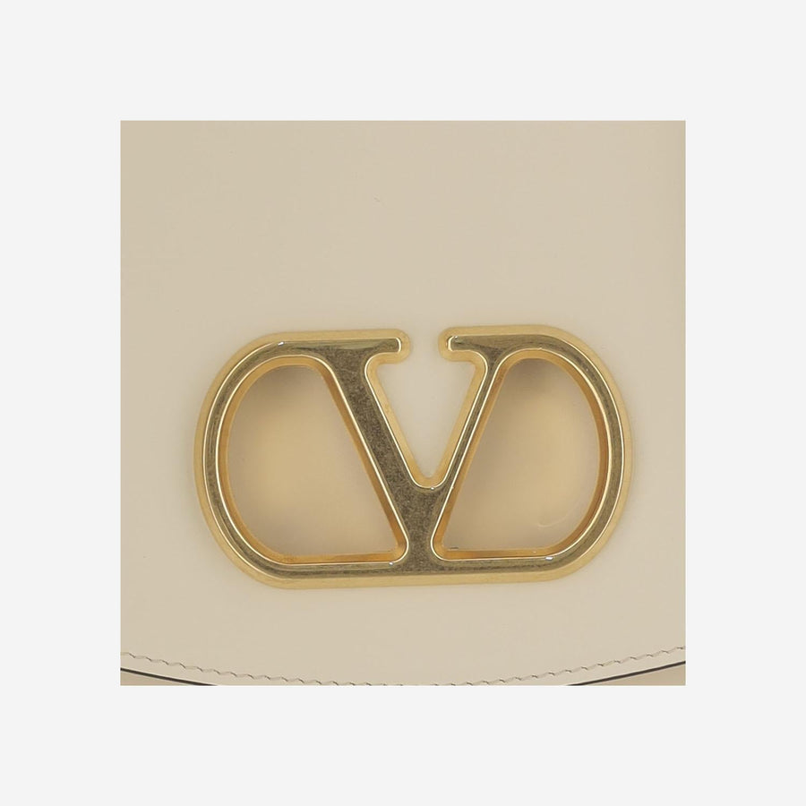 Valentino Garavani Vain Shoulder Bag — Beige Calfskin