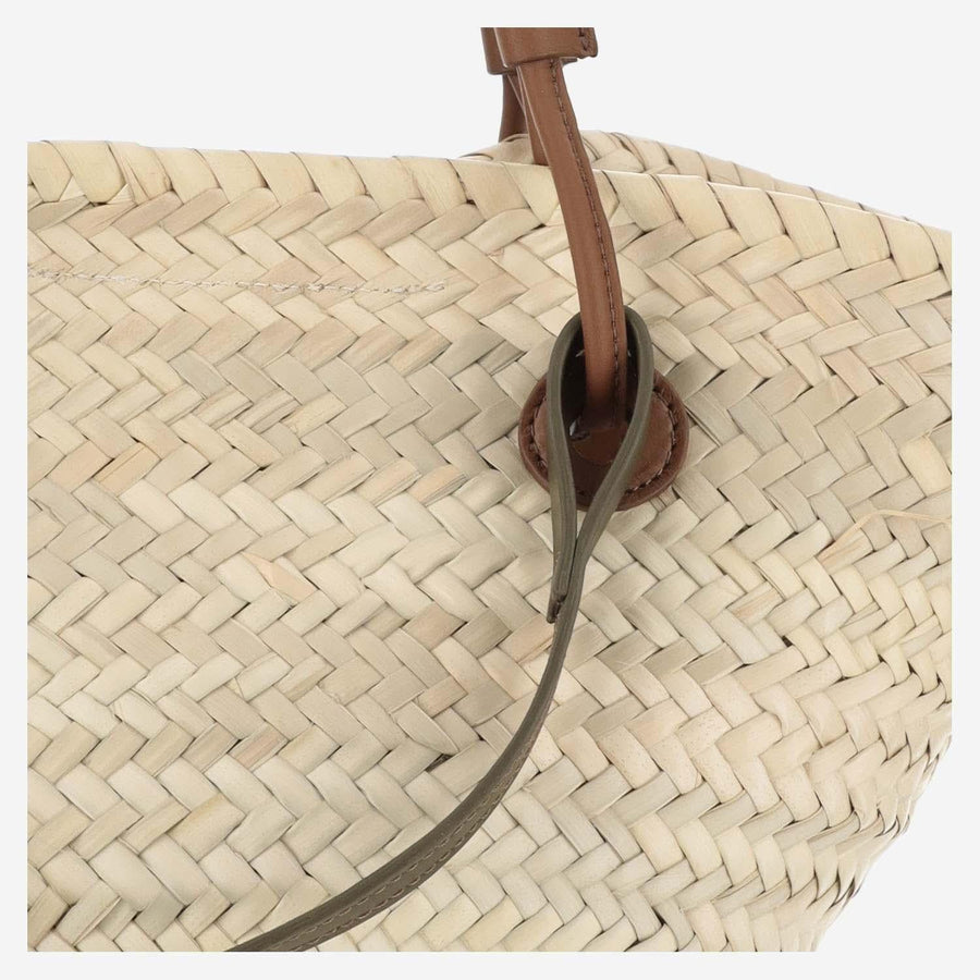Filippo Catarzi Woven Straw Shoulder Bag — Beige