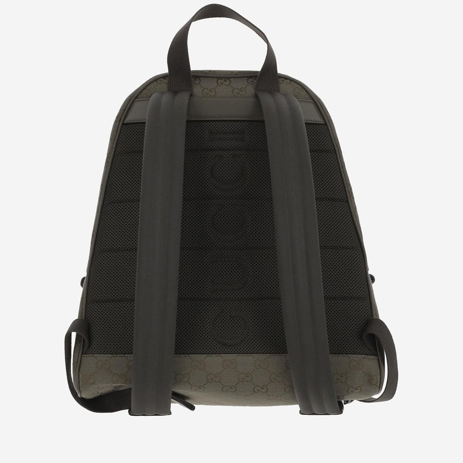 Gucci Gg-Monogram Cotton Backpack — Green