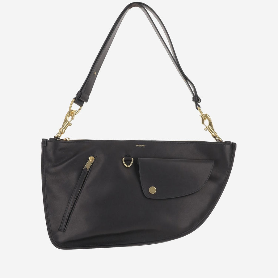 Burberry Shoulder Bag — Black Calfskin
