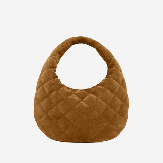 Saint Laurent Icare Top Handle Bag — Brown Suede
