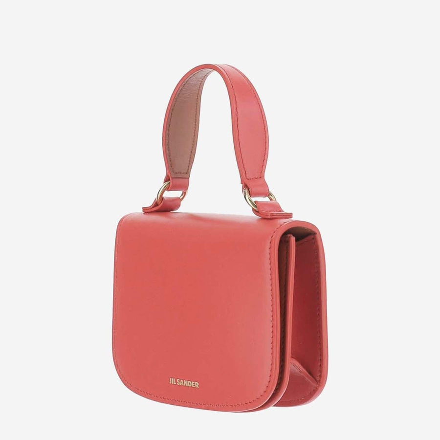 Jil Sander Top Handle Bag — Red Leather