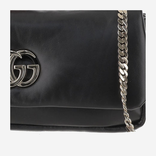 Gucci Padded Leather Shoulder Bag — Black