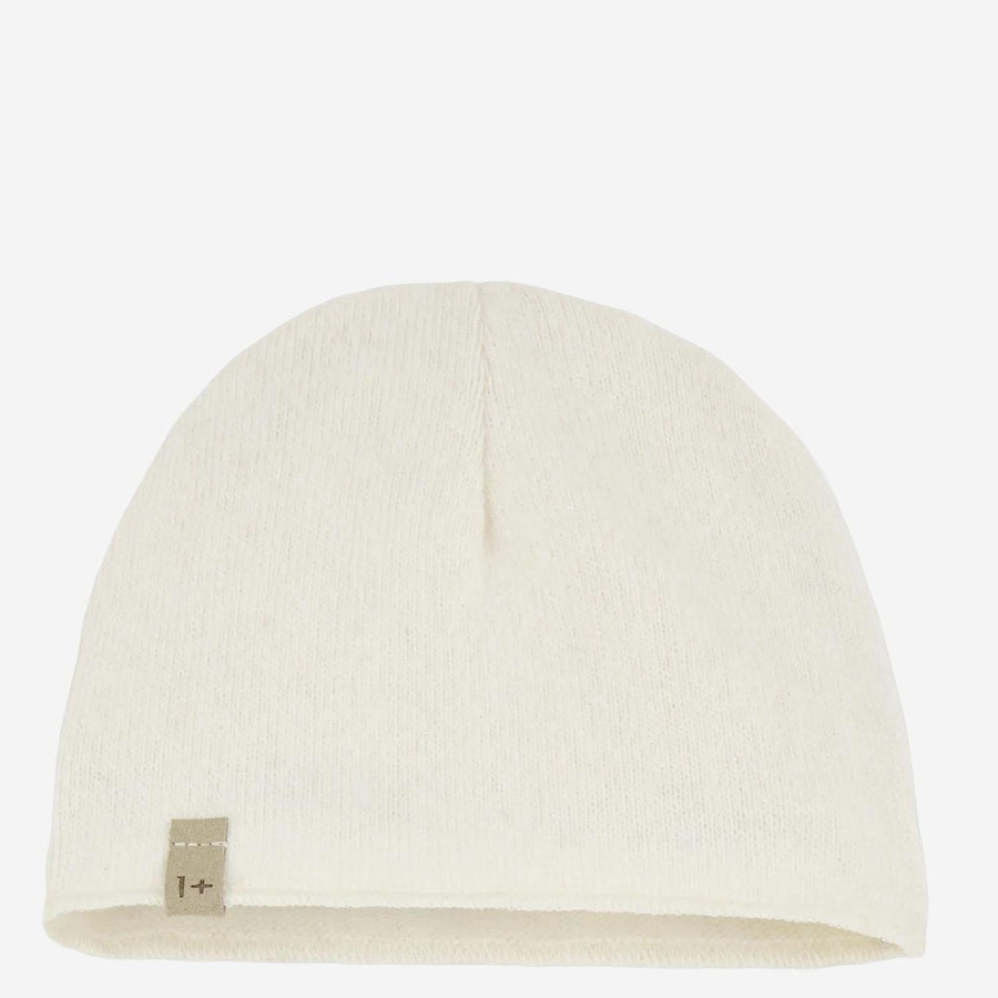 1+ The Family 25w028 Beanie — White Cotton Beanies