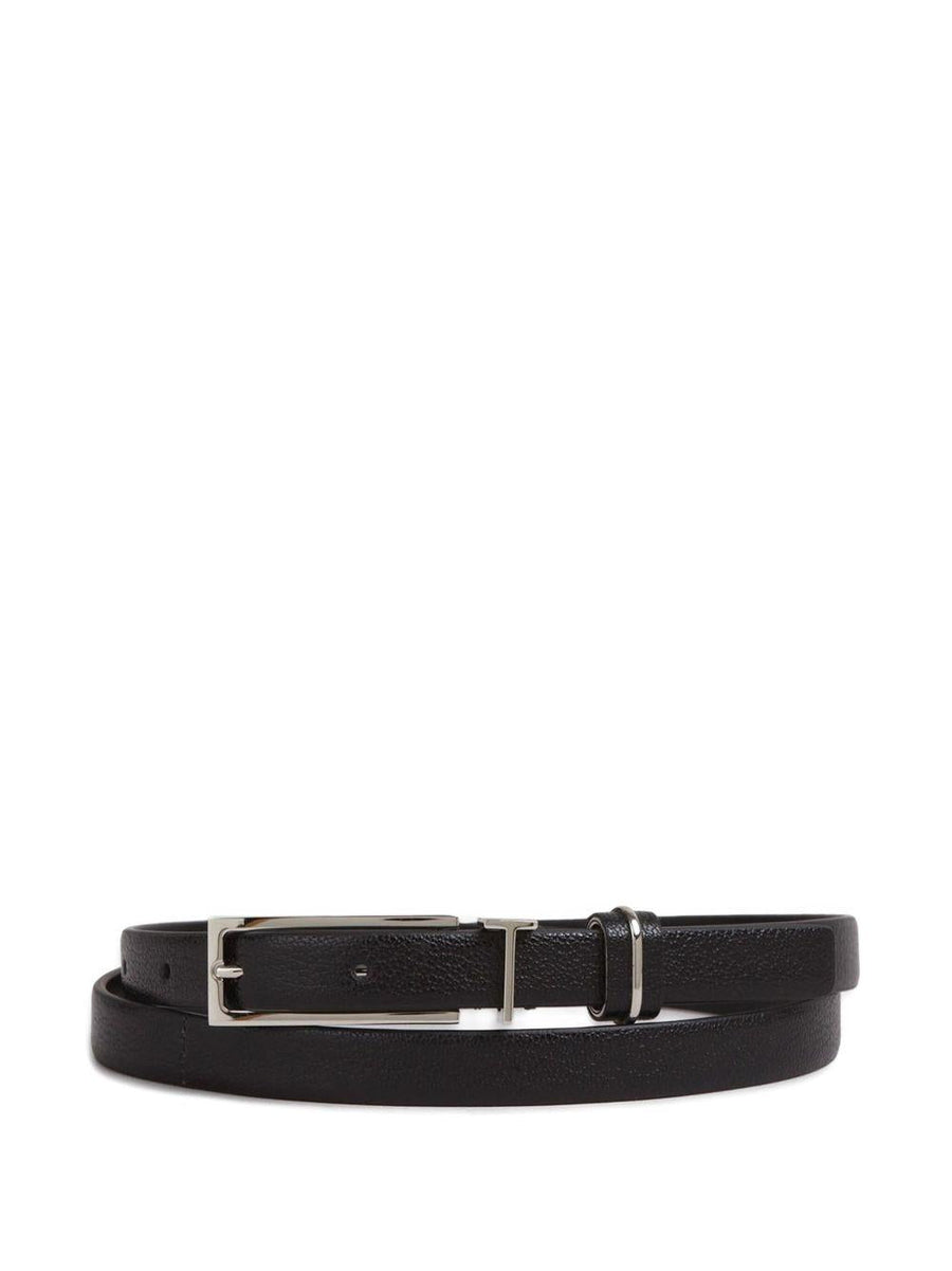 Tom Ford T Loop Belt — Black Goat Leather