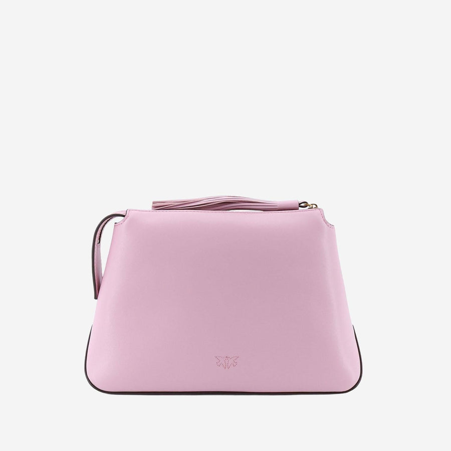 Pinko Leather With Logo Beauty Case — Pink Wallet
