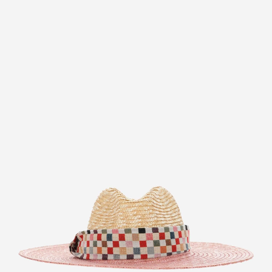 Alexia Alvarez De Toledo Sun Hat — Pink Raffia