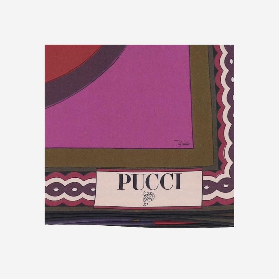 Emilio Pucci Printed Silk Scarf — Multicolor Scarfs