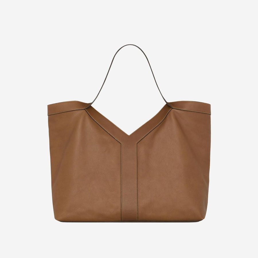 Saint Laurent Leather Shoulder Bag — Brown