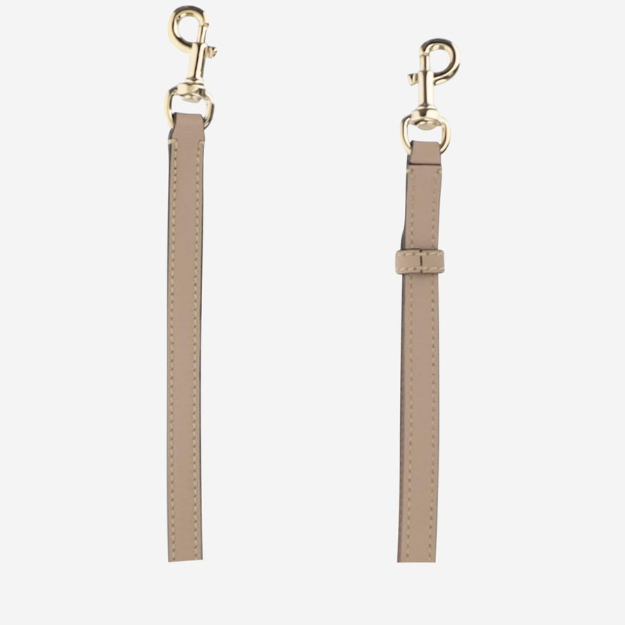 Valentino Garavani Leather With Adjustable Straps Shoulder Bag — Beige