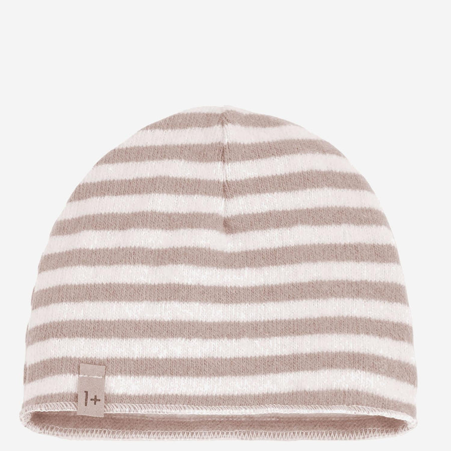 1+ The Family 25w040 Striped Cotton Beanie — Pink Beanies