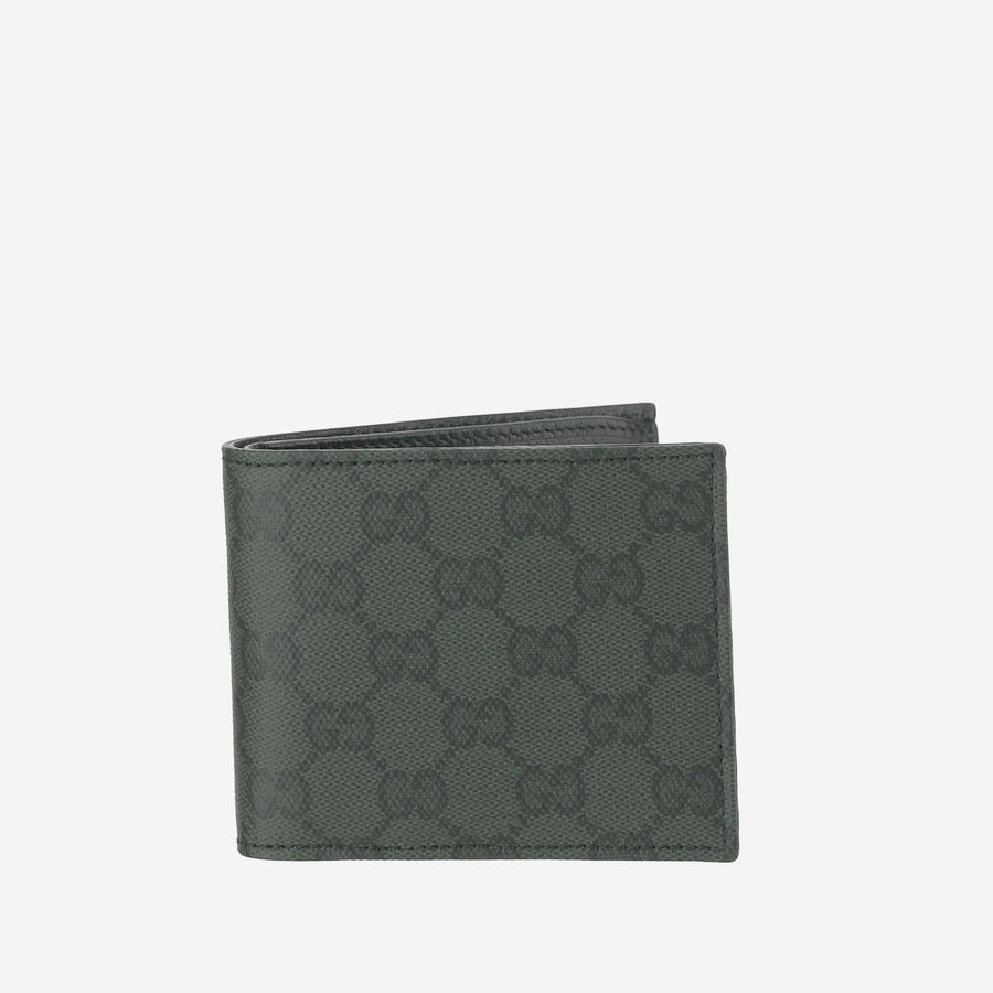 Gucci Gg-Patterned Canvas Bi-Fold Wallet — Green Cotton & Cardholders