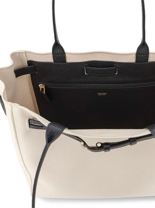 Tom Ford Audrey Shoulder Bag — Beige Cotton