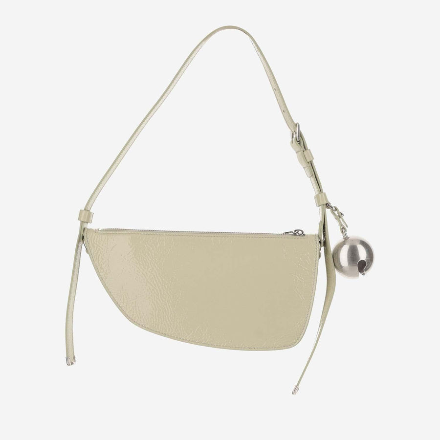 Burberry Mini Shield Shoulder Bag — Beige Calfskin