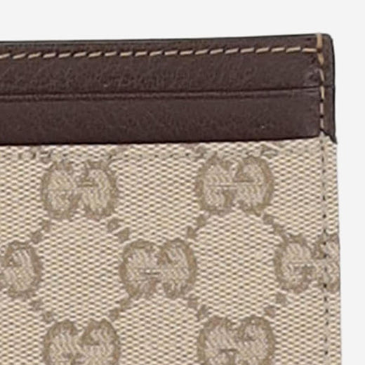 Gucci Gg Fabric Card Case — Beige Cotton Wallets & Cardholders