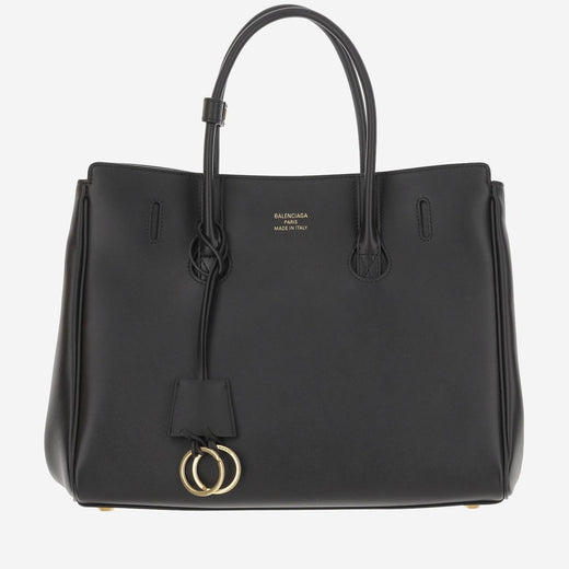 Balenciaga Carry All Tote Bag — Black Leather