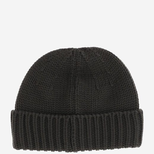 Woolrich Cfwoac0288mruf0428 Virgin Wool Ribbed Beanie — Green Beanies