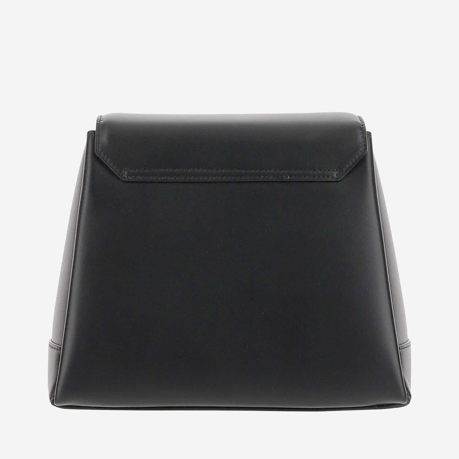 Jil Sander Calfskin Leather Shoulder Bag — Black
