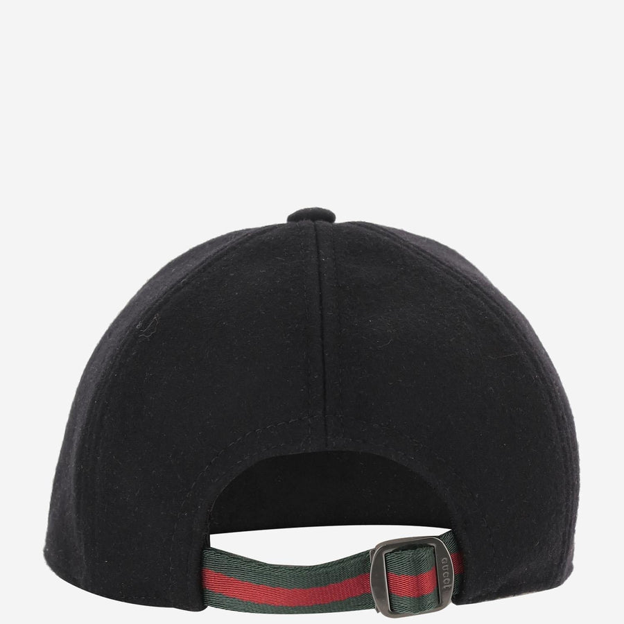 Gucci 843010 Wool Baseball Cap — Black Caps
