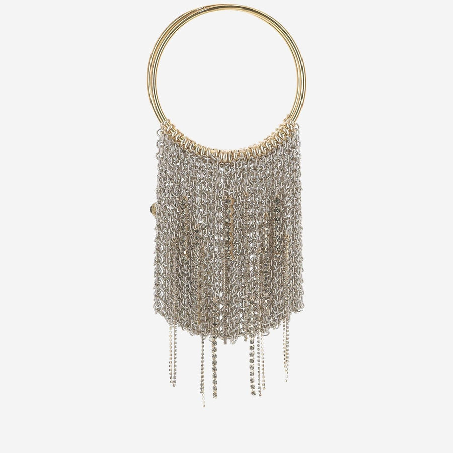 Silvia Gnecchi Lefluff Clutch — Silver Metal