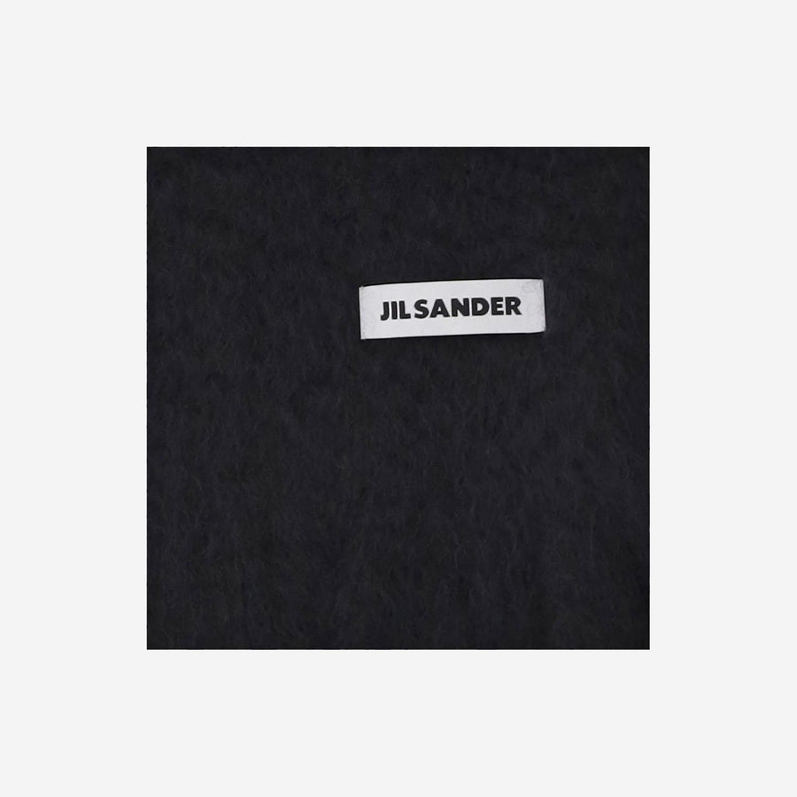Jil Sander Mohair-Blend Scarf — Black Scarfs