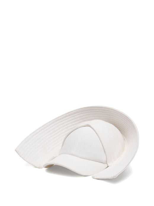 Jean Paul Gaultier Ac114w088 Cotton Visor — White Visors