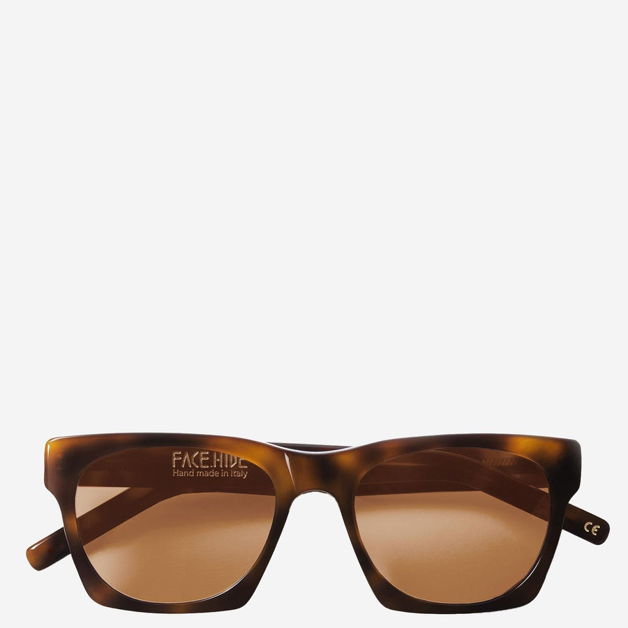 Face Hide Numero0 Logo-Embossed Acetate Sunglasses — Brown